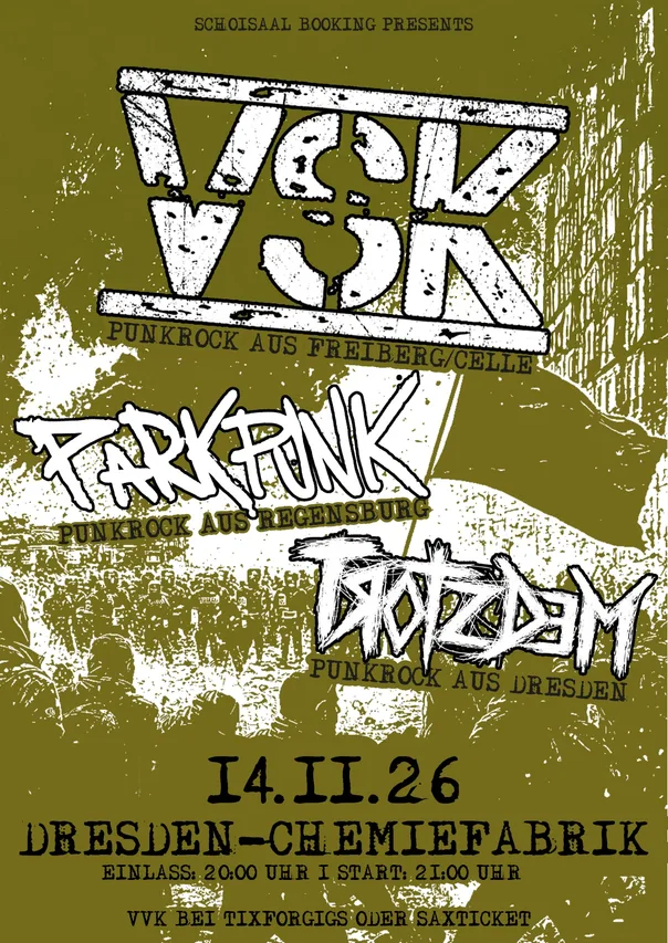 Flyer für VSK, PARKPUNK, TROTZDEM 