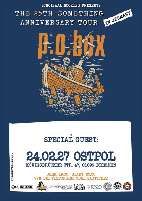Flyer für P.O. BOX (FR) + SPECIAL GUEST