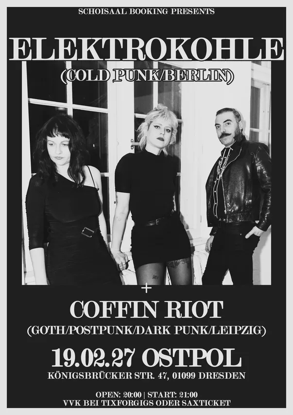 Flyer für ELEKTROKOHLE, COFFIN RIOT